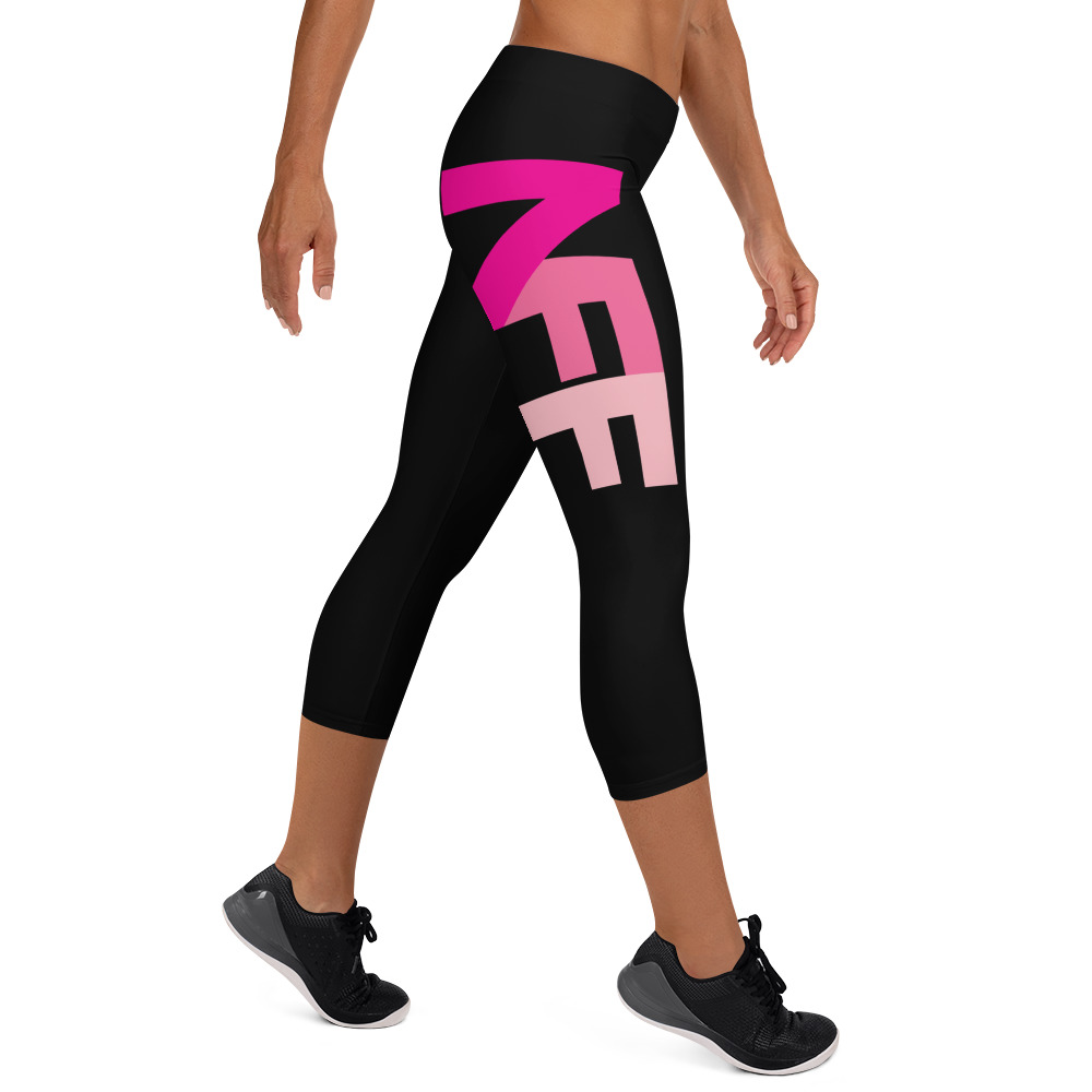 Capri Leggings - Black/Pink - Natural Fit Federation
