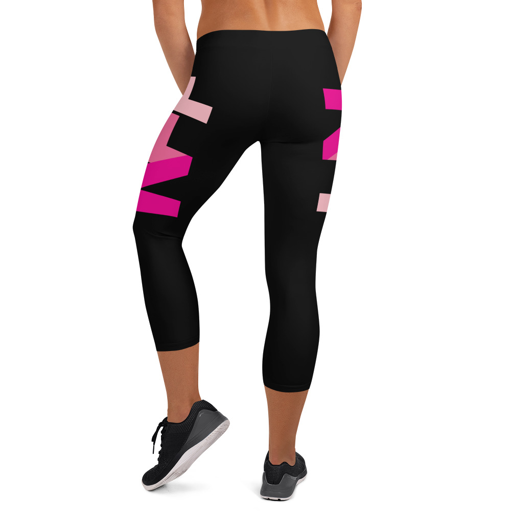 Capri Leggings - Black/Pink - Natural Fit Federation